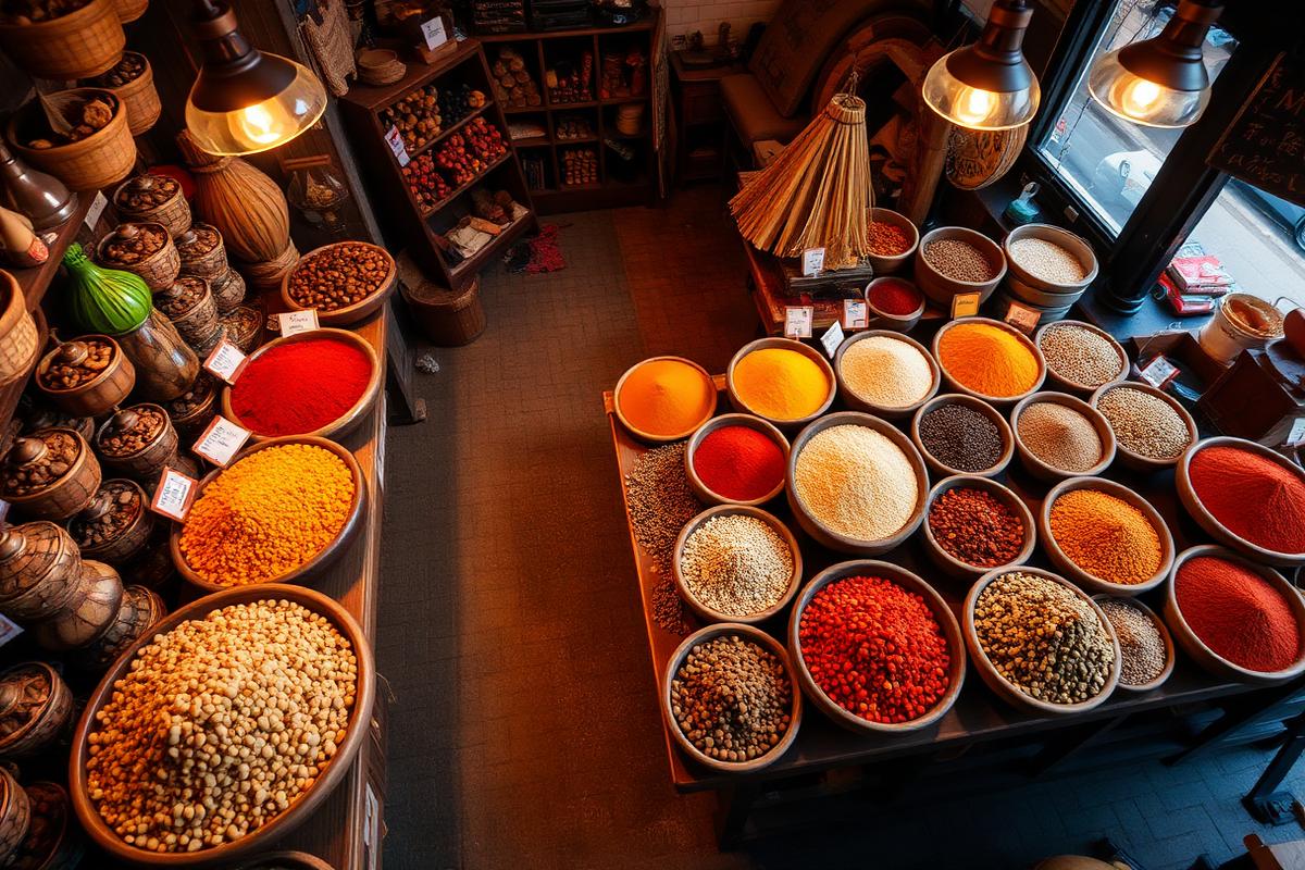 Marché aux épices coloré